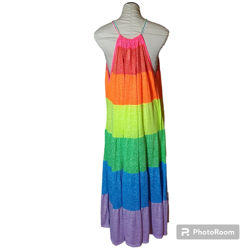 Pitusa Colorblock Maxi Halter Dress Standard Size (M/L/XL) (US sizes 6-14) - Picture 6 of 10